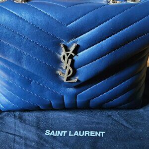 Saint Laurent Navy Medium Lou Lou